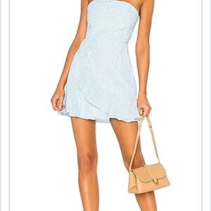 Superdown Rosalie Strapless Striped dress
